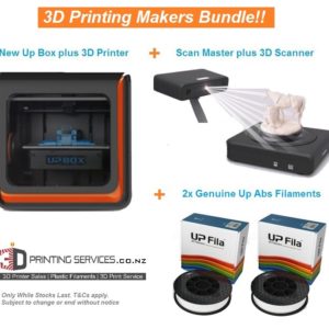 Up box 3d printer with scanmaster 3d scanner filaments bundle NZ