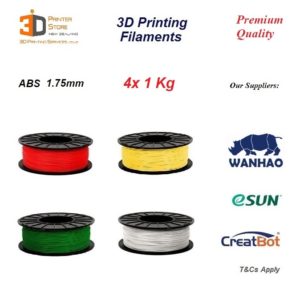 premium abs 175 3d printing filament nz 4x