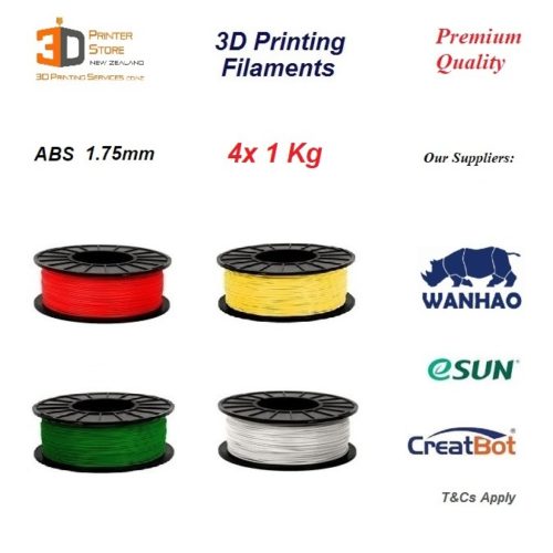 premium abs 175 3d printing filament nz 4x