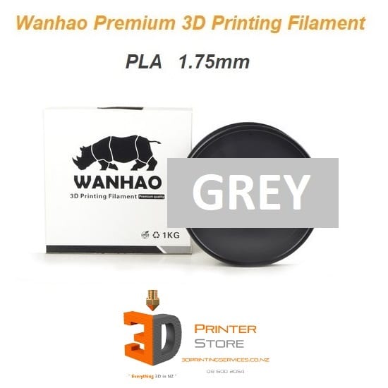 Wanhao Gray pla filament 175mm 1Kg - 3d printer store nz