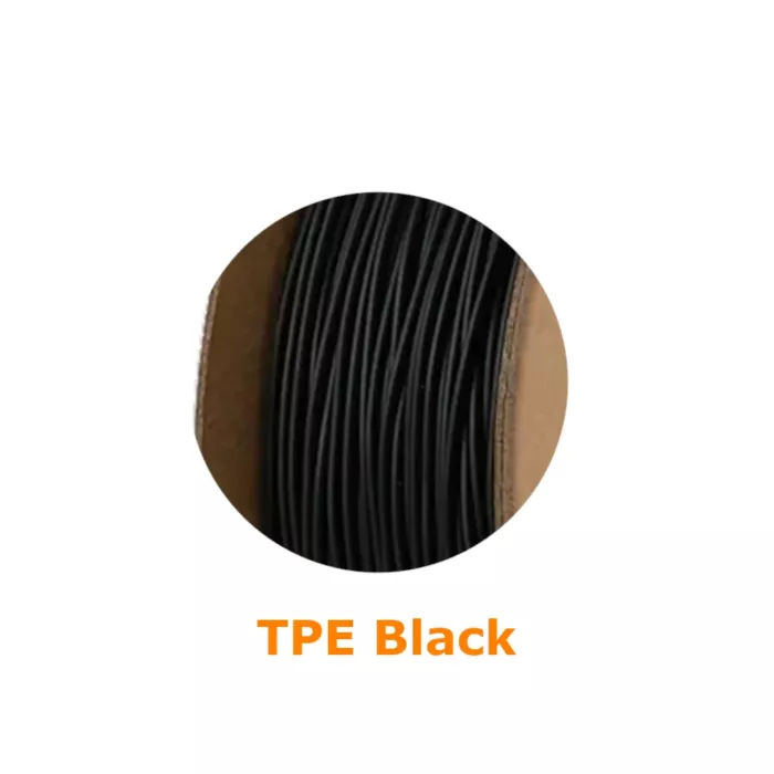 TPE Black Filament Zoomed