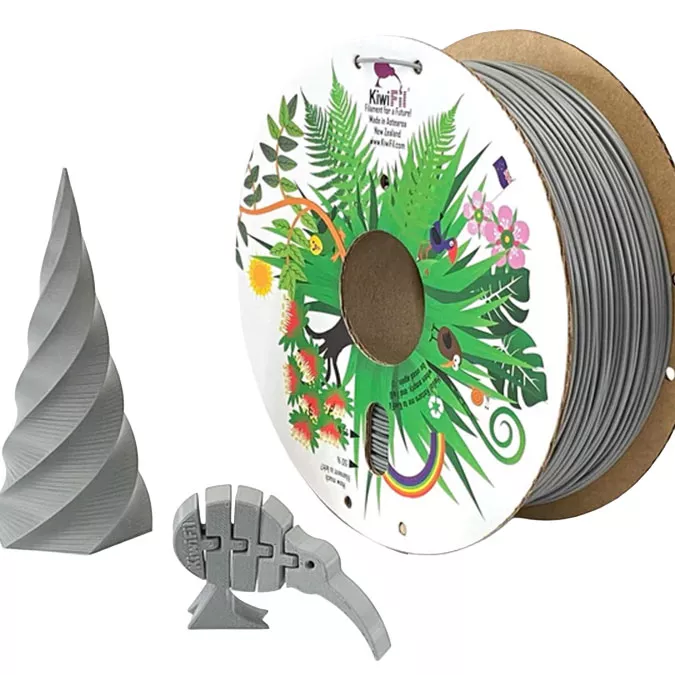 Light Grey rPLA filament sustainably sourced NZ made
