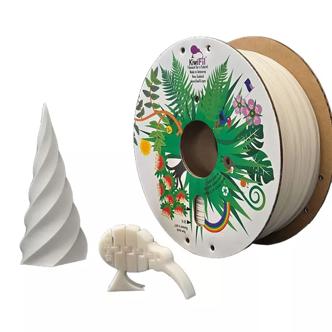 translucent white rPLA NZ made filament