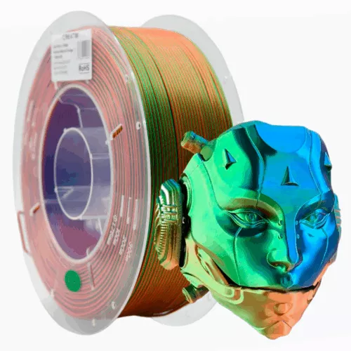 PLA Silk Triple Colour Blue Green Orange Filament