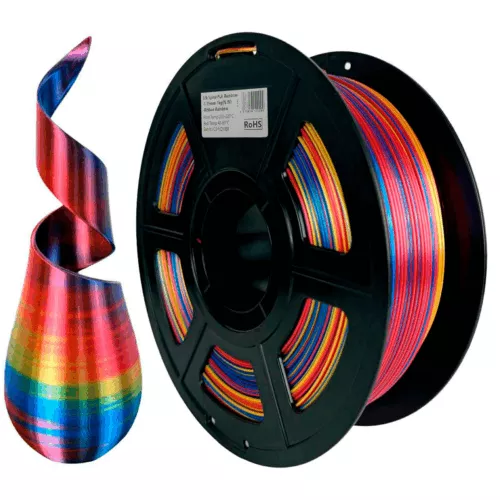 PLA Silk Twist Rainbow Colour Red Yellow Blue